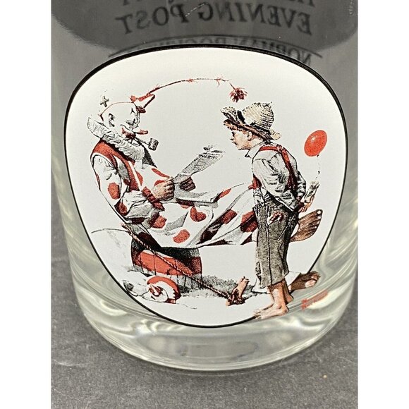 Vintage Norman Rockwell Saturday Evening Post On The Rocks Glasses Set‎ of 3 - Picture 10 of 13
